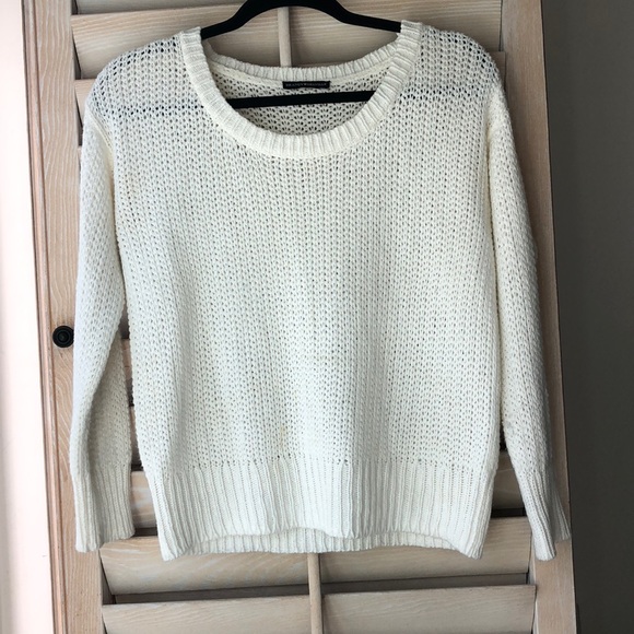 Brandy Melville Sweaters - Brandy Melville White Loose Knit Sweater